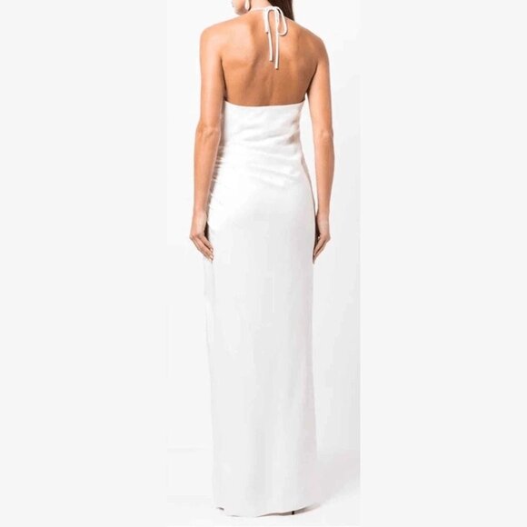 New! Johnathon Simkhai White Hansel Stretch-Satin Dress Size 8 - 41270 - Picture 3 of 10